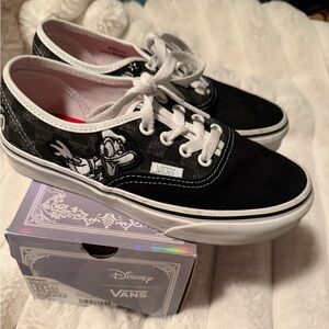 Vans Black and White Disney Sneakers